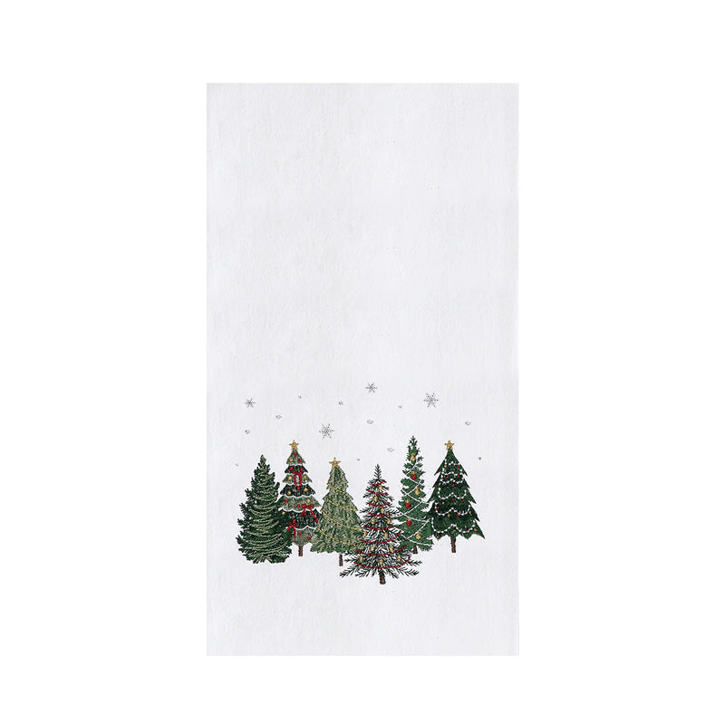Festive Christmas tree design on a white background