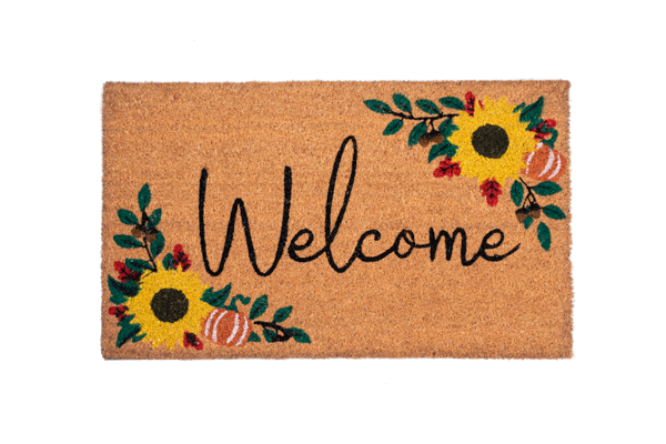 Welcome Sunflower Door Mat