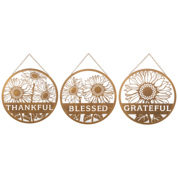 Gold Laser Cut Fall Signs