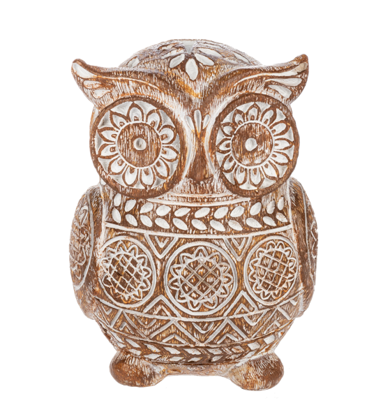 Carved Owl Figurine