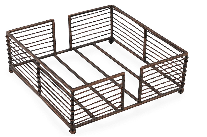 Bronze metal bed frame on a white background