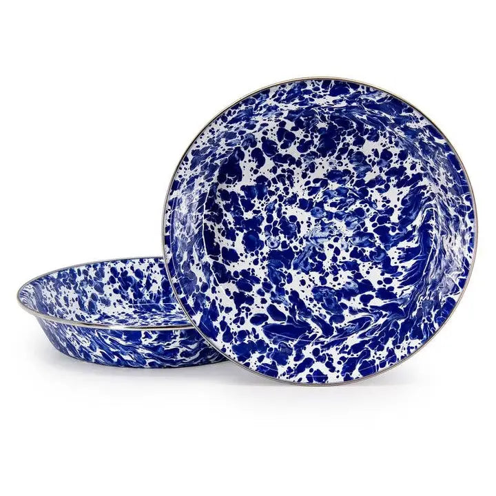 Golden Rabbit Enamelware Swirl Pie Plate