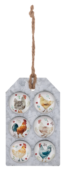 Watercolor Chicken Magnets