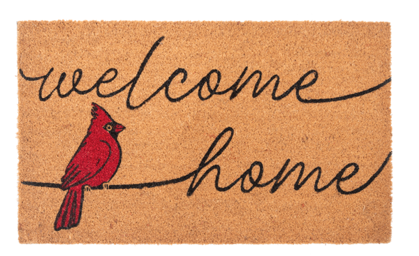 Welcome Home Cardinal Door Mat