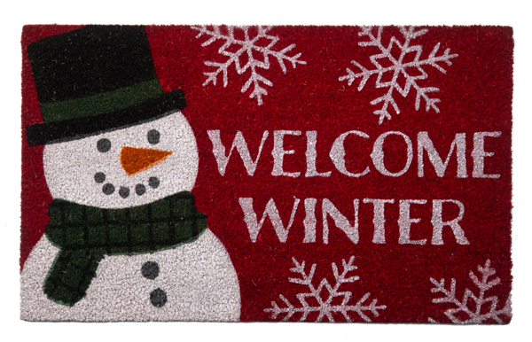 Welcome Winter Snowman Doormat