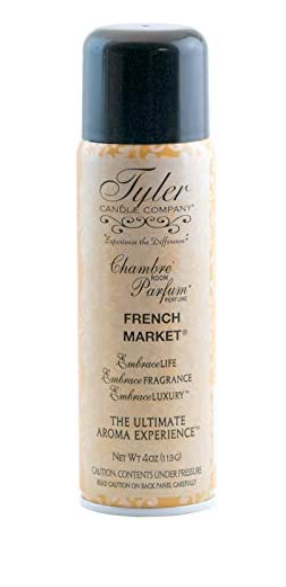 Tyler Candle & Company French Market perfume spray on a white background