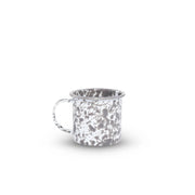 Silver speckled mug on a white background