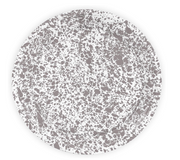 A 20-inch large round serving tray with a grey and white splatter pattern.