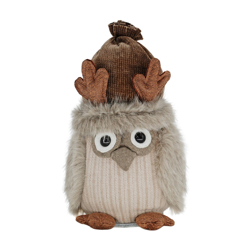 Grey Owl with Hat Plush