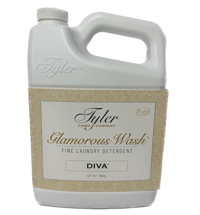 Tyler Glamorous Wash laundry detergent container on a white background