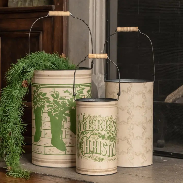 Cozy & Bright Metal Buckets