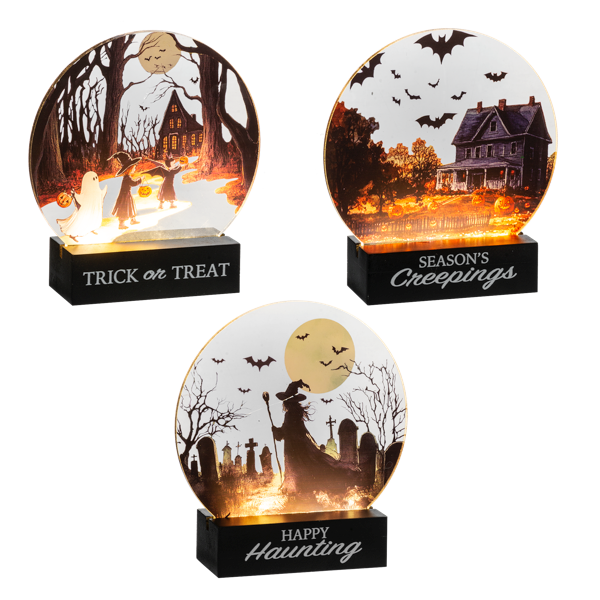 Light Up Block Halloween Decor