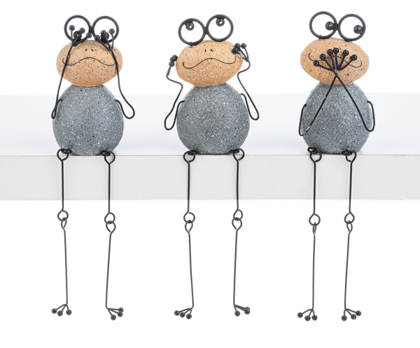 Pebble Frog Figurines - 3 Styles