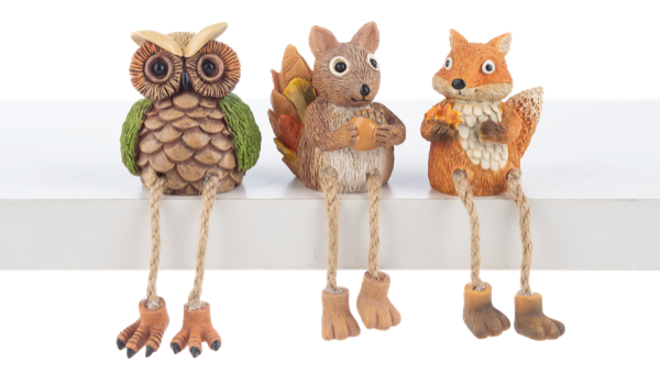 Fall Critter Shelf Sitter Figurines