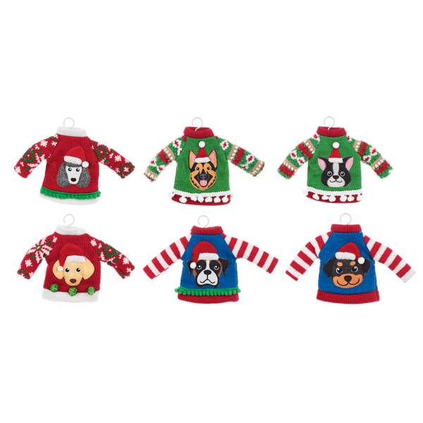 Dog Sweater Ornaments