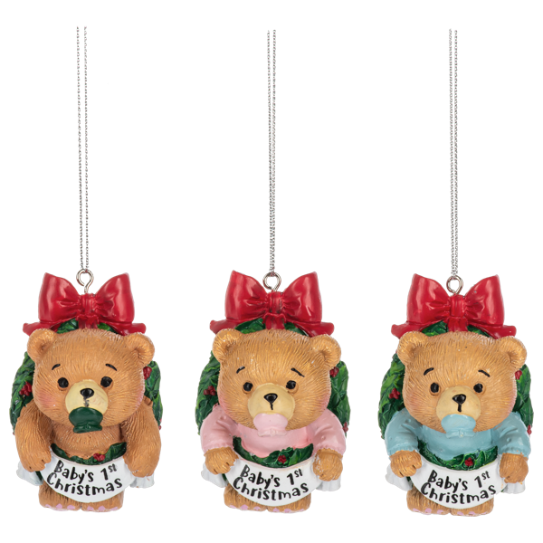 Baby's First Christmas Bear Ornaments