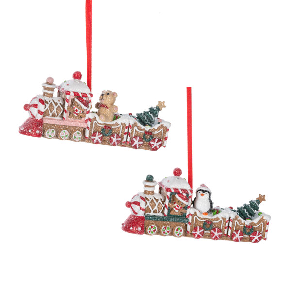 Gingerbread Train Ornaments
