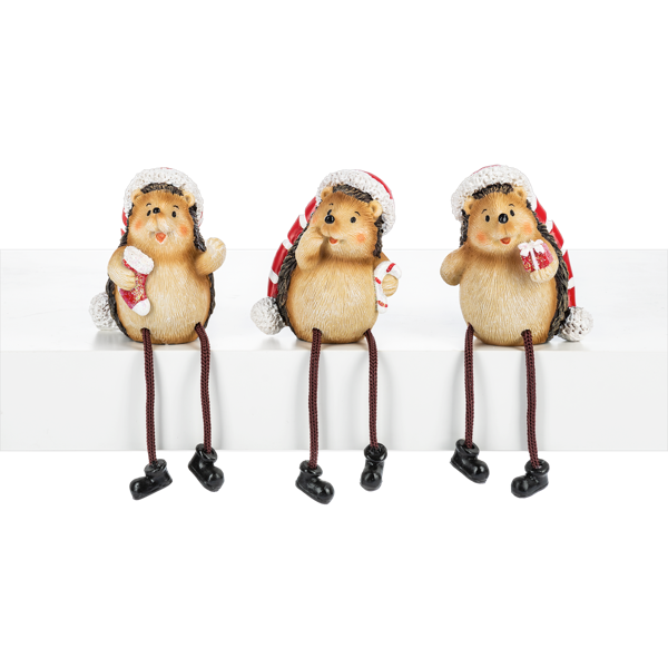 Candy Cane - Hedgehog Shelf Sitters