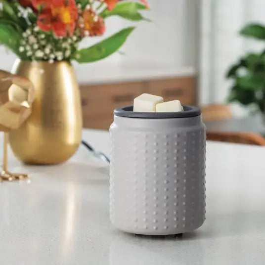 Gray Hobnail Jar Wax Melter