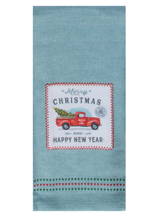 Farmhouse Holiday Merry Christmas Tea Towel