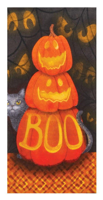 Halloween Boo Pumpkins Dual Purpose Terry Towel