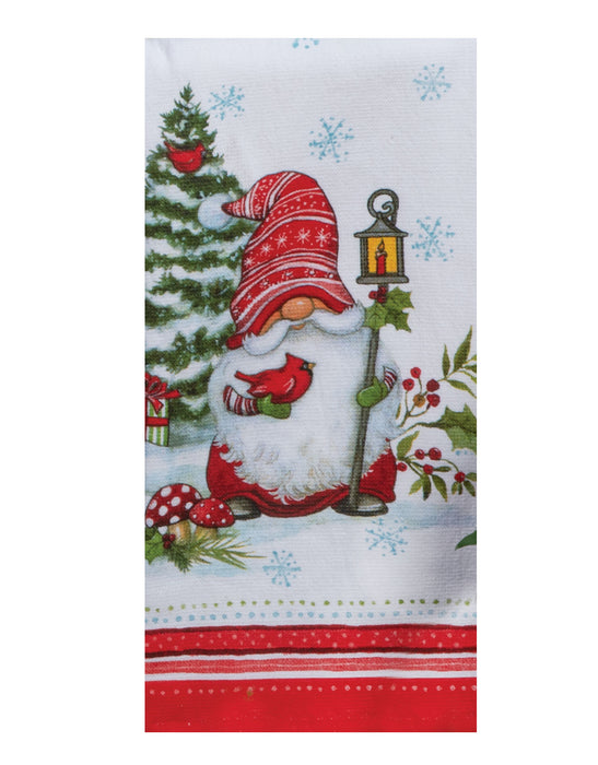 Christmas Gnomes Dual Purpose Terry Towel