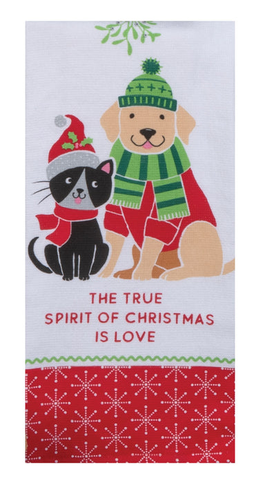 Christmas Pets Spirit Dual Purpose Terry Towel