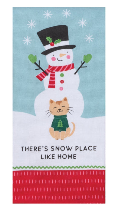 Christmas Pets Snow Place Dual Purpose Terry Towel
