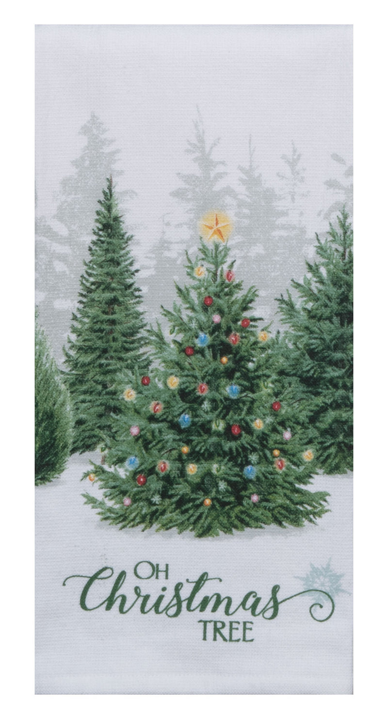 Evergreen Forever Christmas Tree Dual Purpose Terry Towel