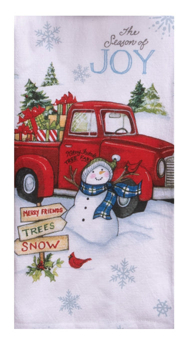 Home for Christmas Truck Dual Purpose Terry Towel