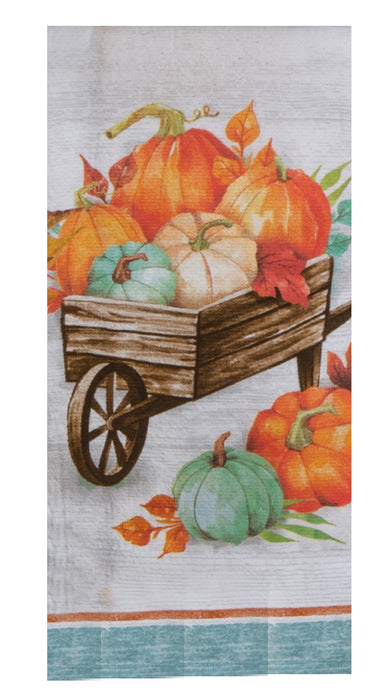 Autumn Blessings Wheelbarrow Dual Purpose Terry Towel
