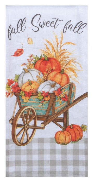 Hello Autumn Wheelbarrow Dual Purpose Terry Towel