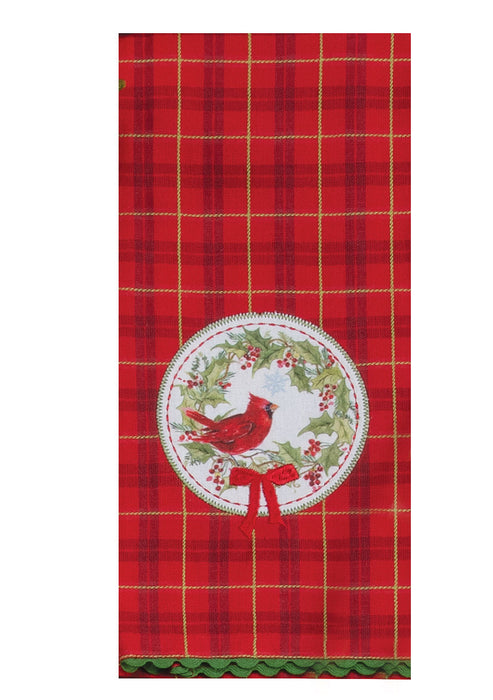 Cardinal & Holly Dual Tea Towel