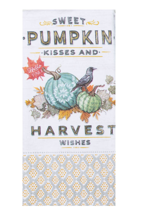 Harvest Market Sweet Pumpkin Dual Purpose Terry Towel