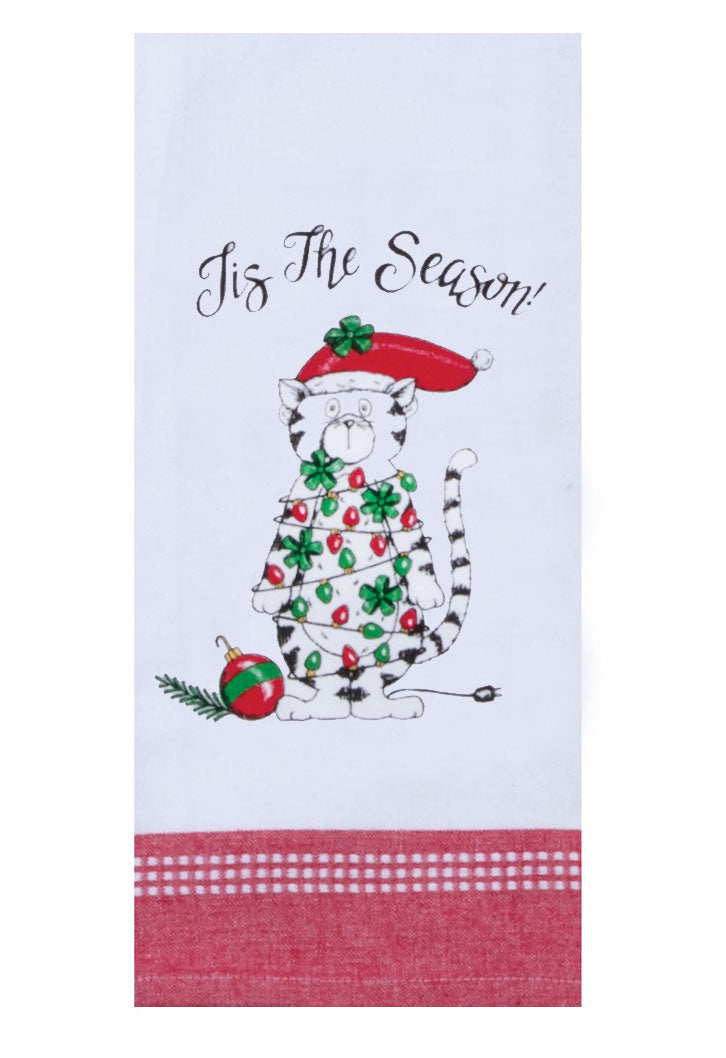 Snarkasm Pet Tis the Season Tea Towel