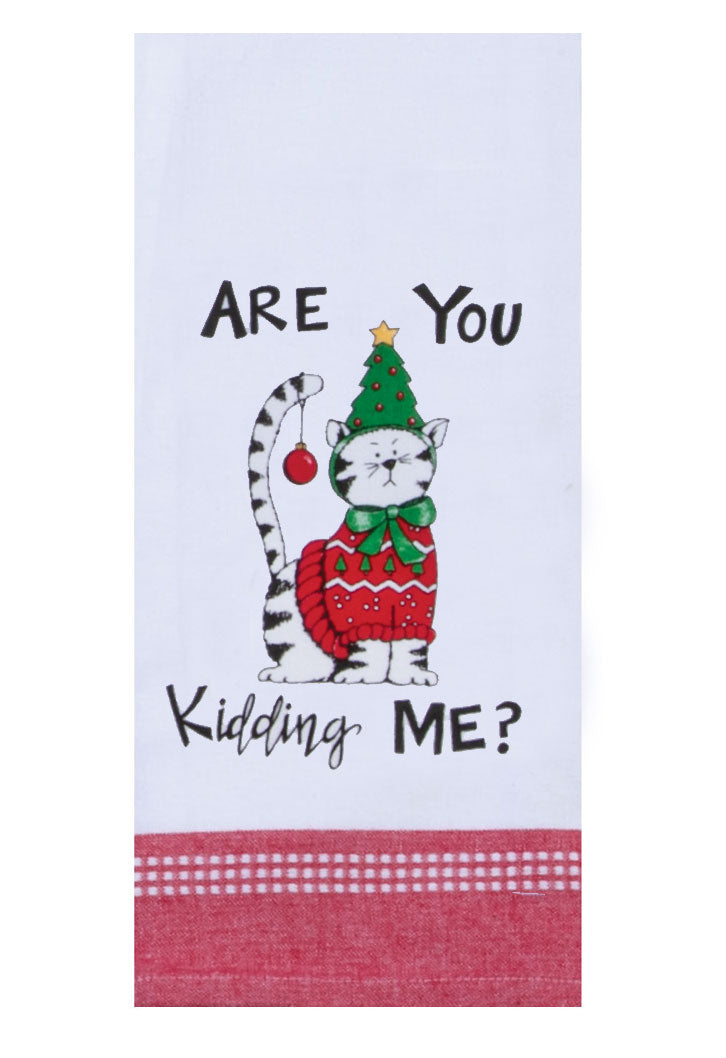Snarkasm Pet Kidding Me Tea Towel