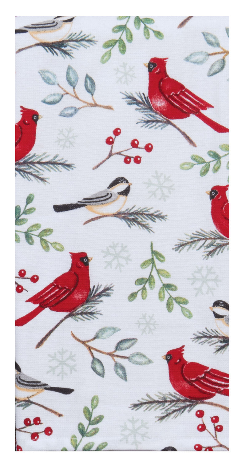 Winter Cardinal Toss Dual Purpose Terry Towel