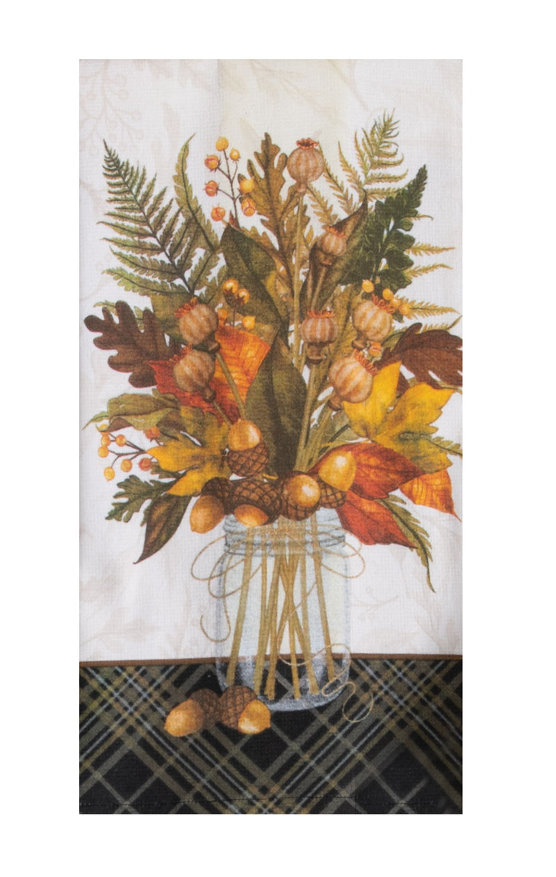 Bouquet of flowers in a vase on a white background