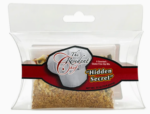 Package of 'The Resident Chef Hidden Secret' spice mix with clear packaging.