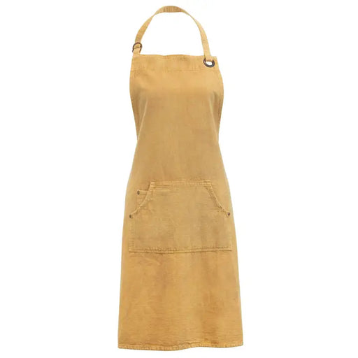 Yellow apron on a white background