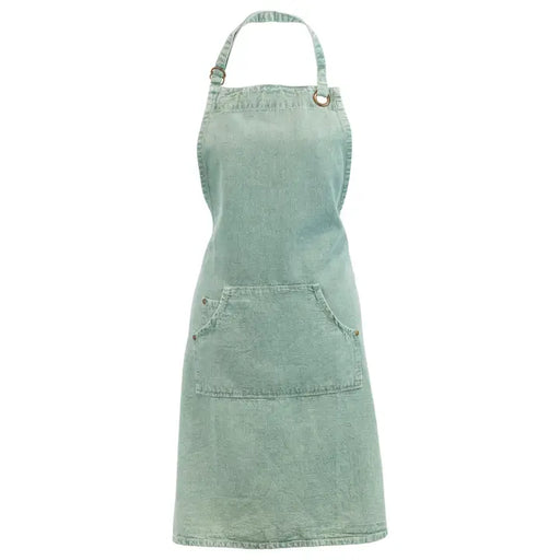 Green apron on a white background