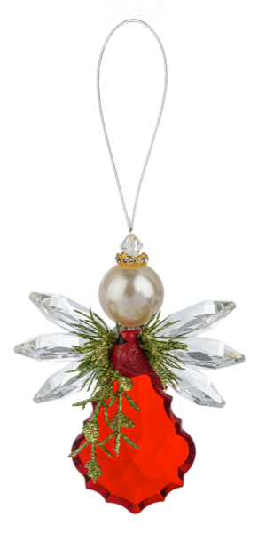 Cardinal Red Angel Ornament