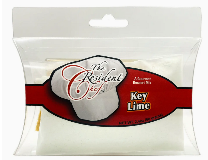 Package of 'The Resident Chef' Key Lime dessert mix with a red label.