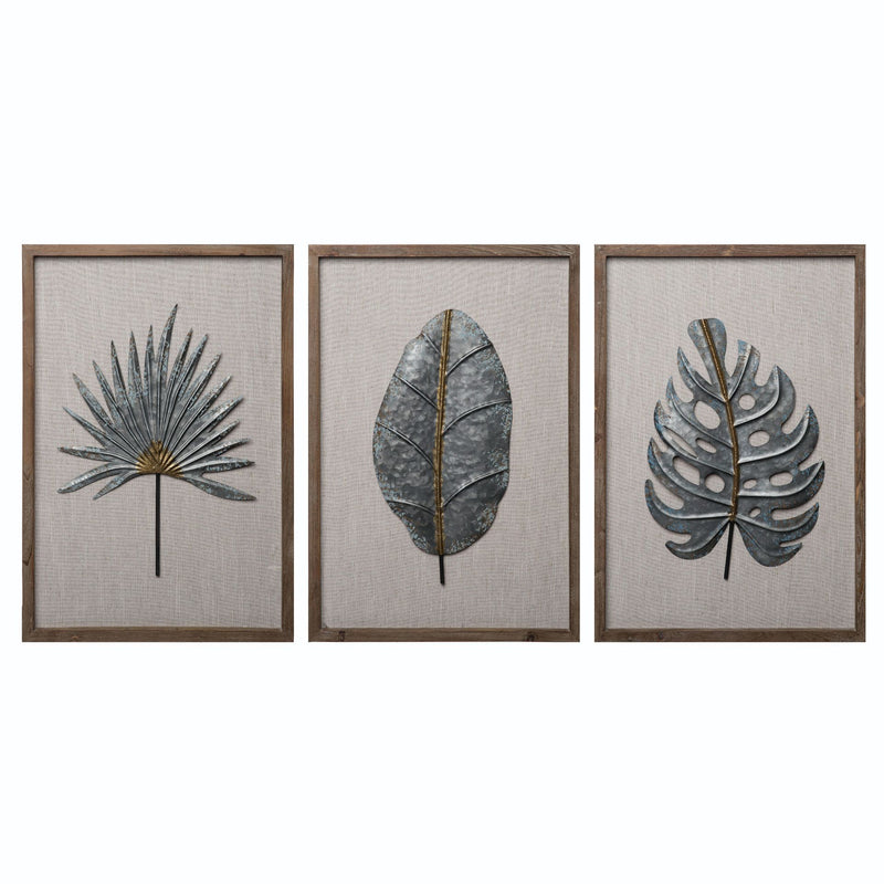Galvanized Leaf Wall Art