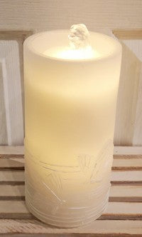 White Butterfly Fountain Candle