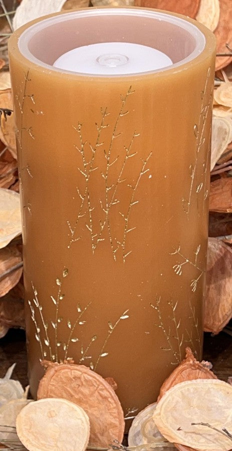 Tan Wheat Fountain Candle