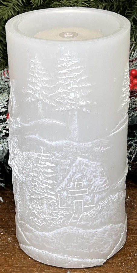 Deer and House Fountain Candle