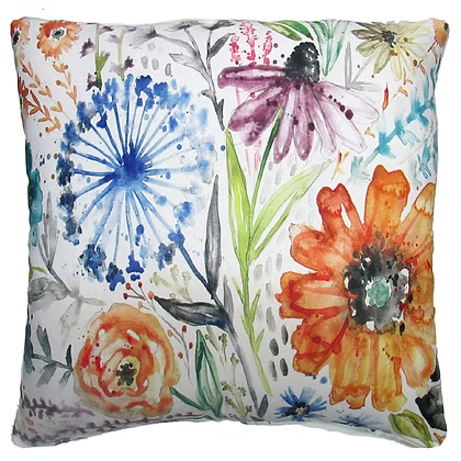 Watercolor Wildflower Pillows