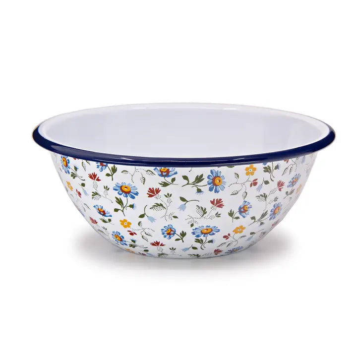Decorative bowl with floral pattern on a white background