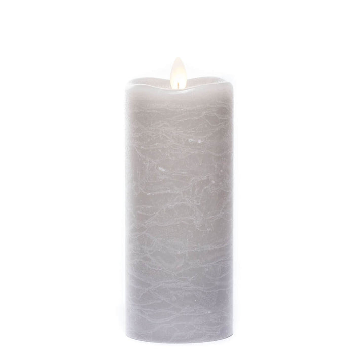 Frosted Rustic Pillar Candle